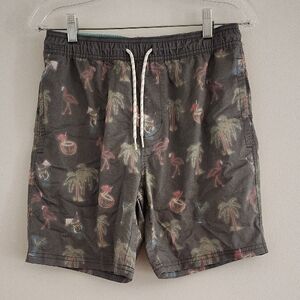 Goodfellow & Co Gray Tropical Print Swim Shorts